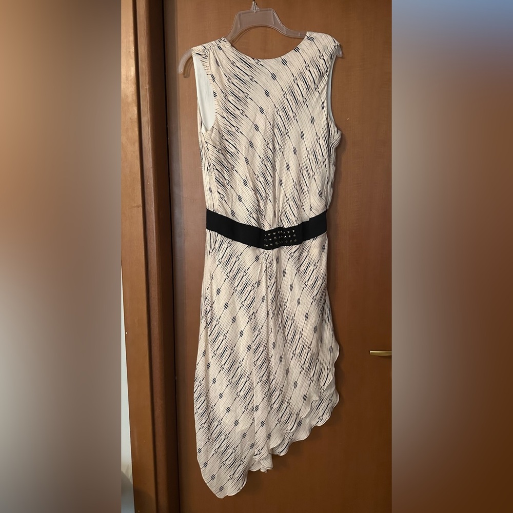 Haute Hippie Black and Cream Assymetrical Dress